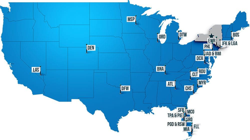 Destinations Map